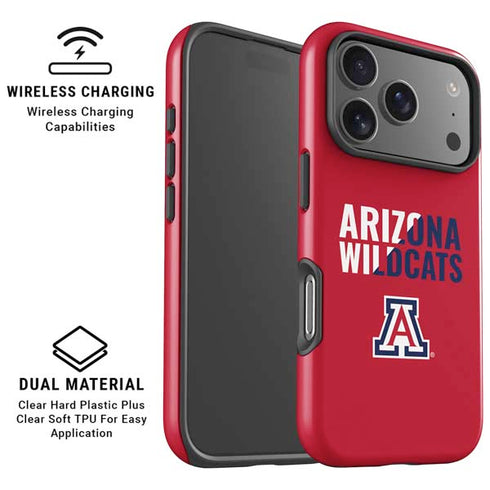 University of Arizona Wildcats Logo Split Red iPhone 17 Pro Max Magsafe Impact Case