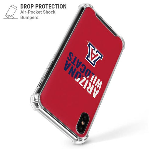 University of Arizona Wildcats Logo Split Red iPhone X/XS Clear Case