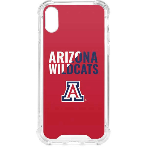 University of Arizona Wildcats Logo Split Red iPhone XS Clear Case