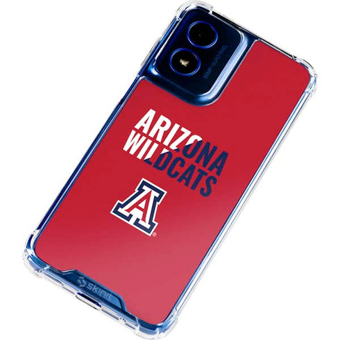 University of Arizona Wildcats Logo Split Red Moto G 5G (2024) Clear Case