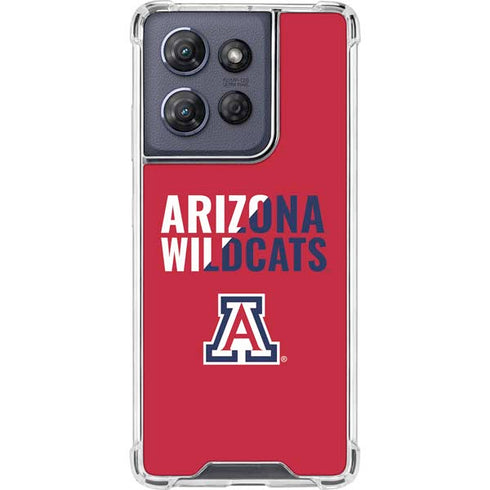 University of Arizona Wildcats Logo Split Red Moto G Stylus 5G (2025) Clear Case
