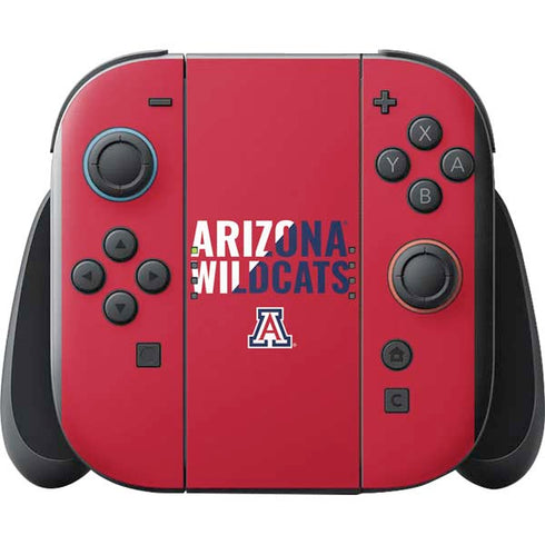University of Arizona Wildcats Logo Split Red Nintendo Switch 2 (2025) with Joy-Con Skin