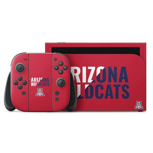 University of Arizona Wildcats Logo Split Red Nintendo Skins