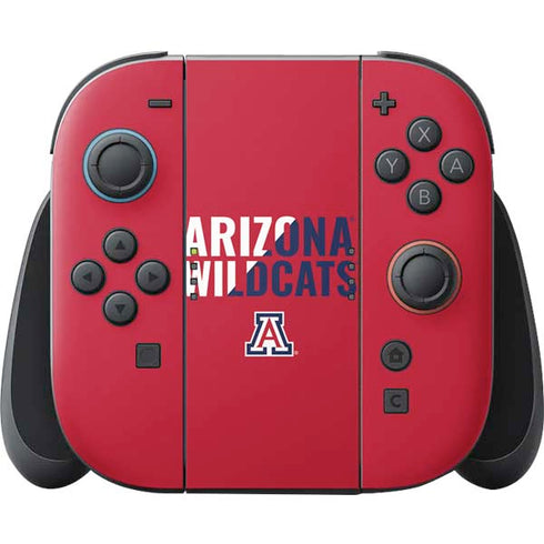 University of Arizona Wildcats Logo Split Red Nintendo Switch 2 (2025) Joy-Con Controller Skin