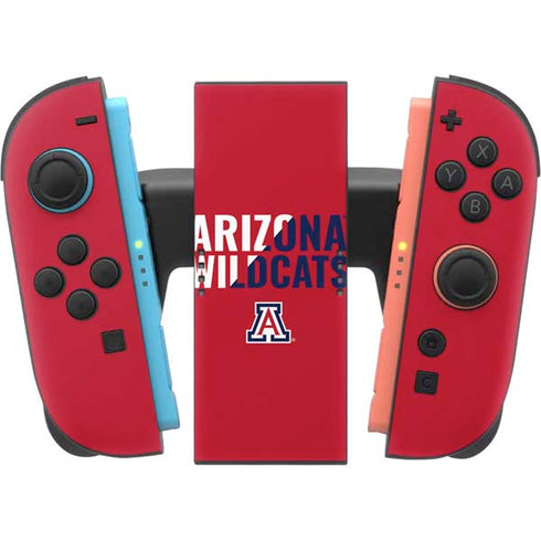 University of Arizona Wildcats Logo Split Red Nintendo Switch 2 (2025) Joy-Con Controller Skin