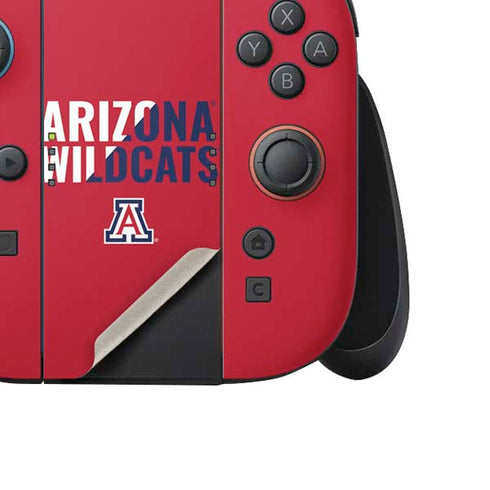 University of Arizona Wildcats Logo Split Red Nintendo Switch 2 (2025) Joy-Con Controller Skin