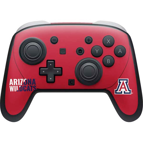 University of Arizona Wildcats Logo Split Red Nintendo Switch 2 (2025) Pro Controller Skin
