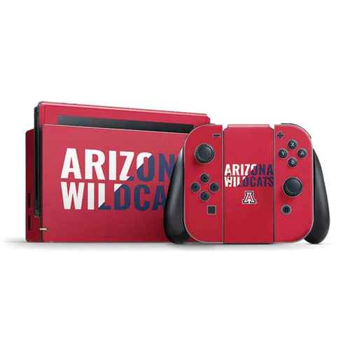 University of Arizona Wildcats Logo Split Red Nintendo Skins