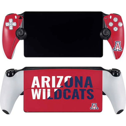 University of Arizona Wildcats Logo Split Red PlayStation Portal Remote Player Skin
