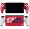 University of Arizona Wildcats Logo Split Red PlayStation Portal Remote Player Skin