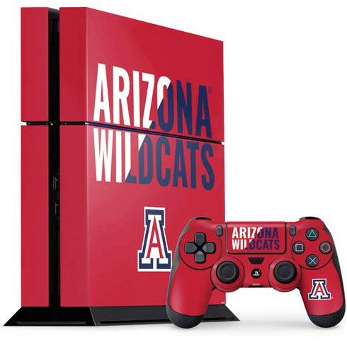 University of Arizona Wildcats Logo Split Red PlayStation PS4 Skins