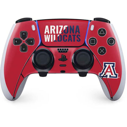 University of Arizona Wildcats Logo Split Red PS5 DualSense Edge Pro Controller Skin