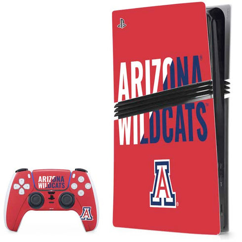University of Arizona Wildcats Logo Split Red PlayStation PS5 Skins