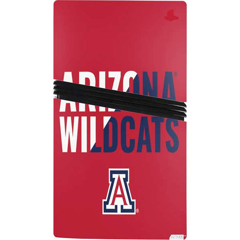 University of Arizona Wildcats Logo Split Red PS5 Pro Bundle Skin