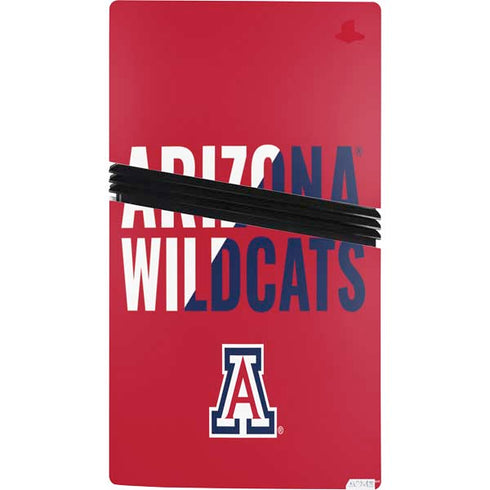 University of Arizona Wildcats Logo Split Red PS5 Pro Console Skin