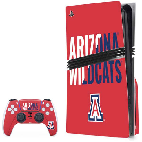 University of Arizona Wildcats Logo Split Red PlayStation PS5 Skins