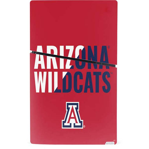 University of Arizona Wildcats Logo Split Red PS5 Slim Digital Edition Console Skin