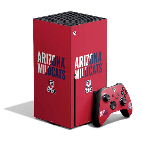 University of Arizona Wildcats Logo Split Red Xbox Series X Bundle Skin