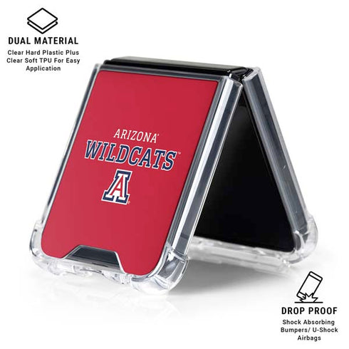 University of Arizona Wildcats Red Galaxy Z Flip6 Clear Case