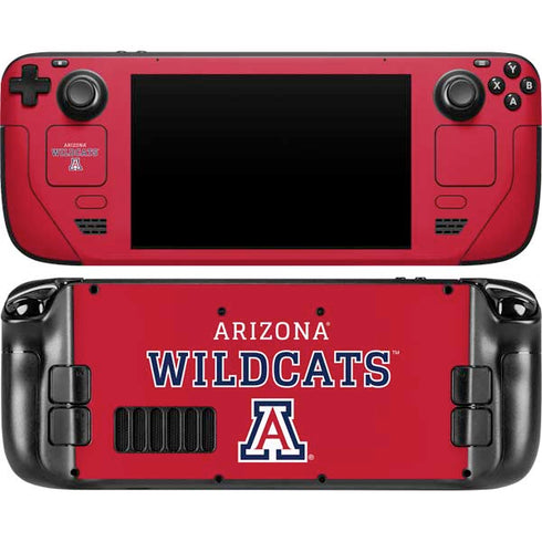 University of Arizona Wildcats Red Steam Deck Handheld Gaming Computer Skin