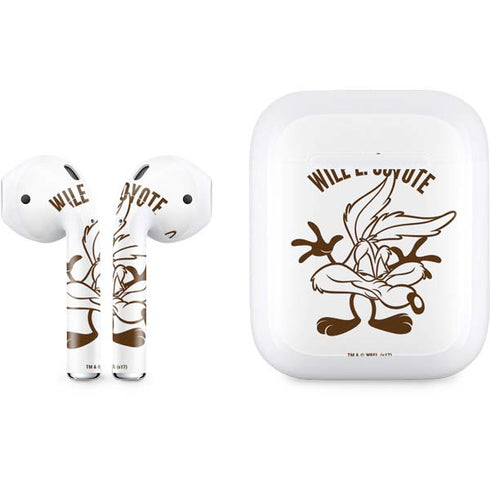 Looney Tunes Wile E Coyote Big Head Apple AirPods Skin