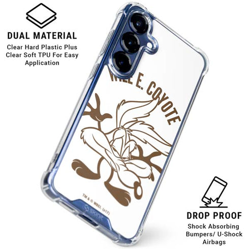 Looney Tunes Wile E Coyote Big Head Galaxy S25 Clear Case