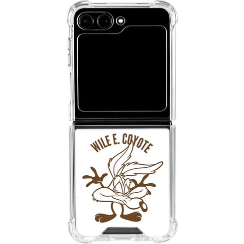 Looney Tunes Wile E Coyote Big Head Galaxy Z Flip6 Clear Case