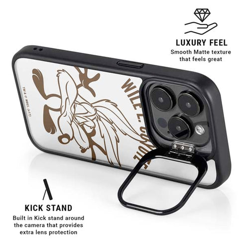 Looney Tunes Wile E Coyote Big Head iPhone 14 Pro Kickstand Case