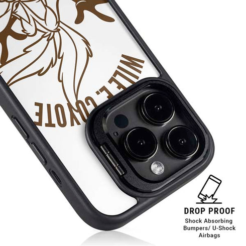 Looney Tunes Wile E Coyote Big Head iPhone 14 Pro Max Kickstand Case