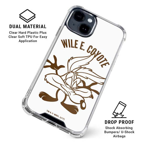 Looney Tunes Wile E Coyote Big Head iPhone 15 Clear Case