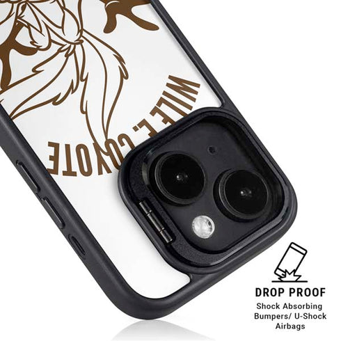 Looney Tunes Wile E Coyote Big Head iPhone 15 Plus Kickstand Case