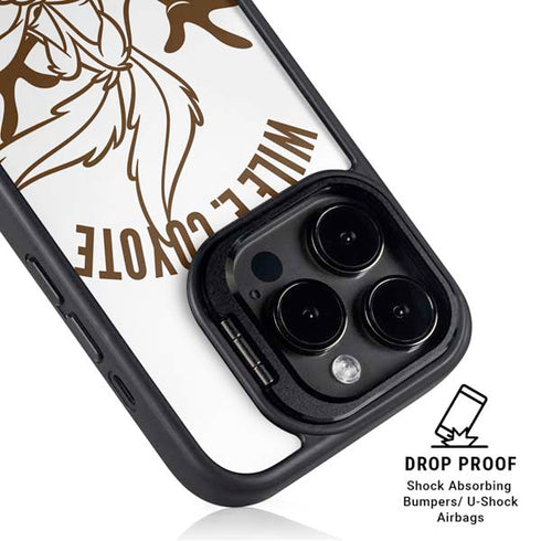 Looney Tunes Wile E Coyote Big Head iPhone 15 Pro Max Kickstand Case