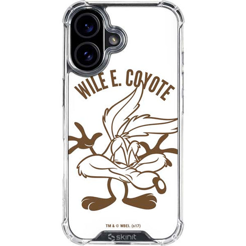 Looney Tunes Wile E Coyote Big Head iPhone 16 Plus Clear Case
