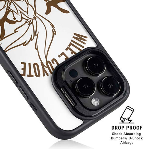 Looney Tunes Wile E Coyote Big Head iPhone 16 Pro Kickstand Case