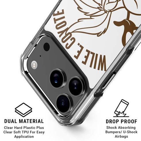 Looney Tunes Wile E Coyote Big Head iPhone 18 Pro Clear Case