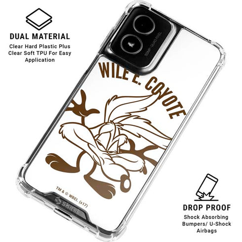 Looney Tunes Wile E Coyote Big Head Moto G Power 5G (2024) Clear Case