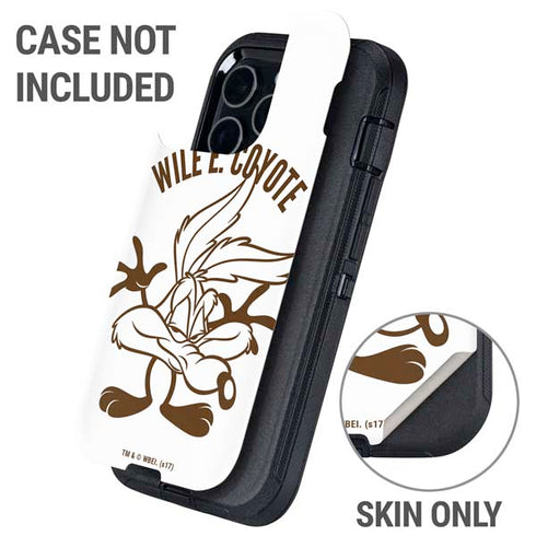 Looney Tunes Wile E Coyote Big Head Otterbox Defender iPhone Skin