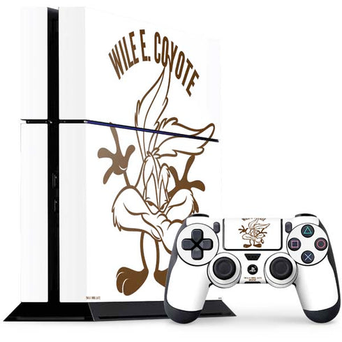 Looney Tunes Wile E Coyote Big Head PS4 Console and Controller Bundle Skin