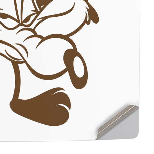 Looney Tunes Wile E Coyote Big Head PS5 Pro Console Skin