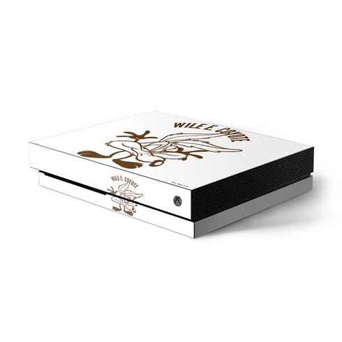 Looney Tunes Wile E Coyote Big Head Xbox One X Console Skin