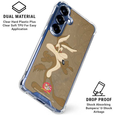 Looney Tunes Wile E Coyote Double Galaxy S25 Plus Clear Case