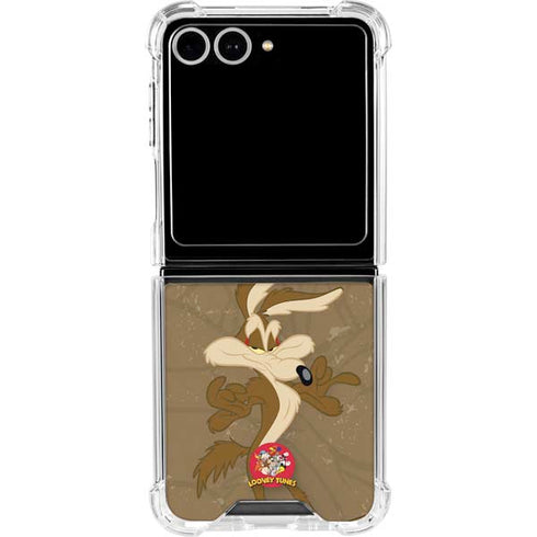 Looney Tunes Wile E Coyote Double Galaxy Z Flip7 Clear Case