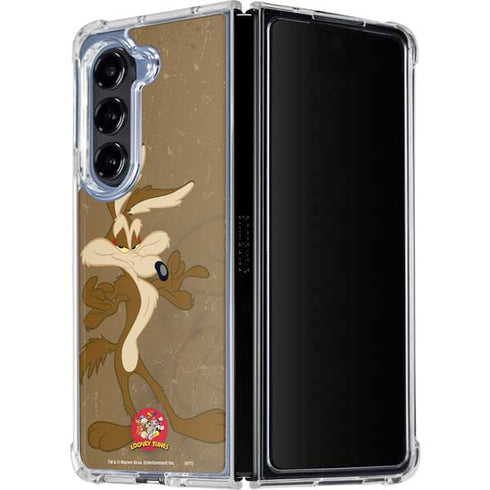 Looney Tunes Wile E Coyote Double Galaxy Z Fold5 5G Clear Case