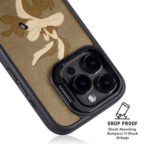 Looney Tunes Wile E Coyote Double iPhone 16 Pro Kickstand Case