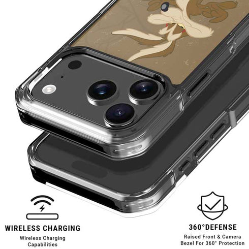 Looney Tunes Wile E Coyote Double iPhone 17 Pro Clear Case