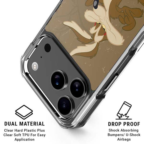 Looney Tunes Wile E Coyote Double iPhone 17 Pro Clear Case