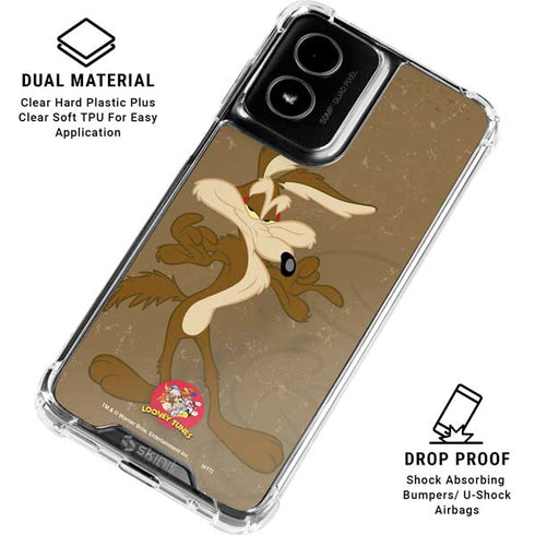 Looney Tunes Wile E Coyote Double Moto G Power 5G (2024) Clear Case