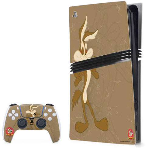 Looney Tunes Wile E Coyote Double PS5 Pro Bundle Skin