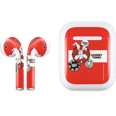 Looney Tunes Wile E Coyote Red Stripes Apple AirPods Skin