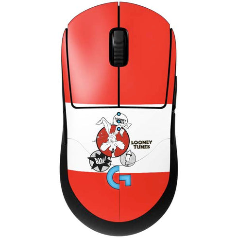 Looney Tunes Wile E Coyote Red Stripes G Pro Wireless Gaming Mouse Skin
